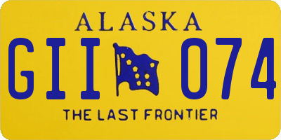 AK license plate GII074