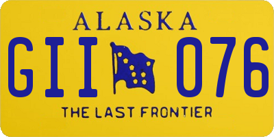 AK license plate GII076