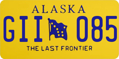 AK license plate GII085