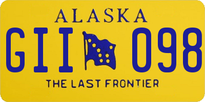 AK license plate GII098