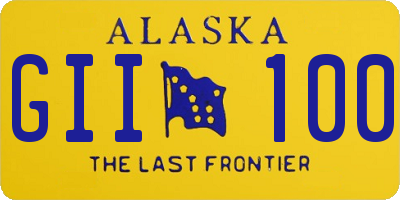 AK license plate GII100