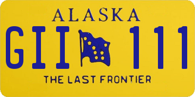AK license plate GII111