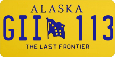 AK license plate GII113