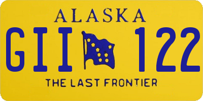 AK license plate GII122