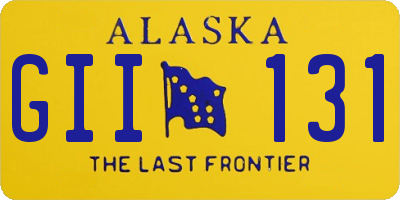 AK license plate GII131