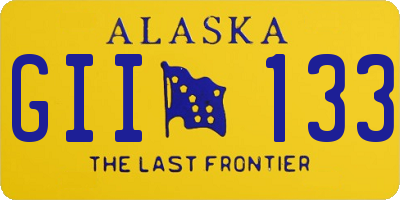 AK license plate GII133