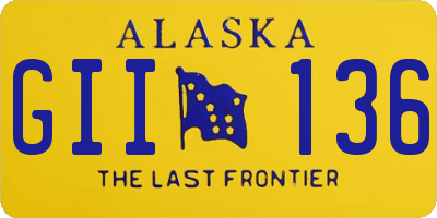 AK license plate GII136