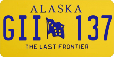 AK license plate GII137