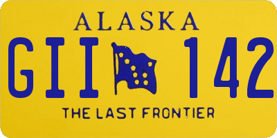 AK license plate GII142