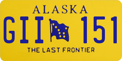 AK license plate GII151