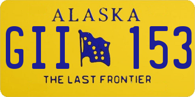 AK license plate GII153