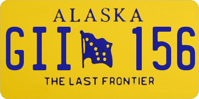 AK license plate GII156
