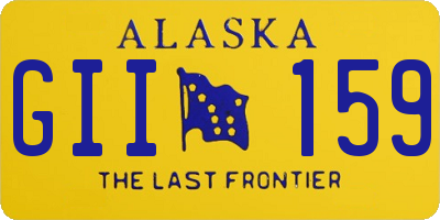 AK license plate GII159