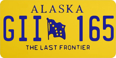 AK license plate GII165