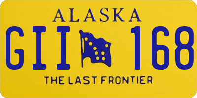 AK license plate GII168