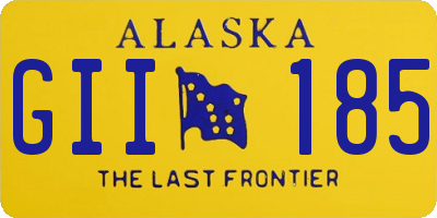 AK license plate GII185