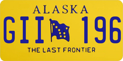 AK license plate GII196