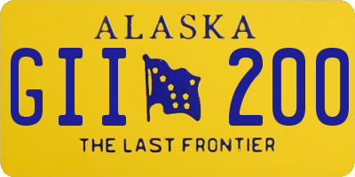 AK license plate GII200