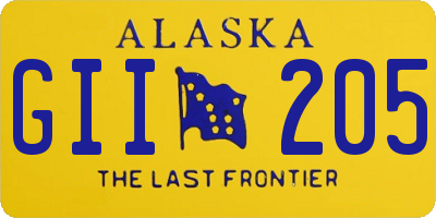 AK license plate GII205