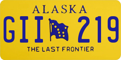 AK license plate GII219