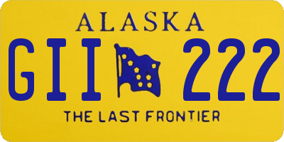 AK license plate GII222