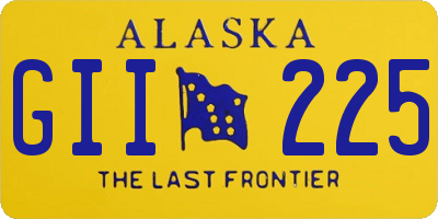 AK license plate GII225