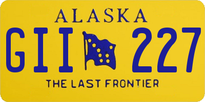 AK license plate GII227