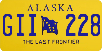 AK license plate GII228