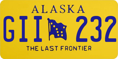 AK license plate GII232