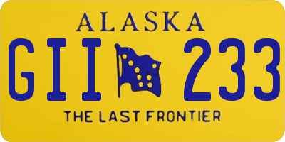AK license plate GII233