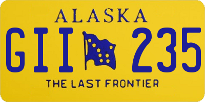 AK license plate GII235