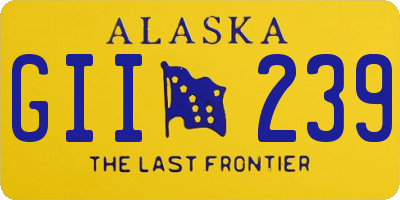 AK license plate GII239