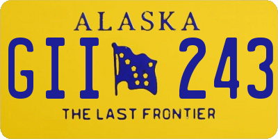 AK license plate GII243