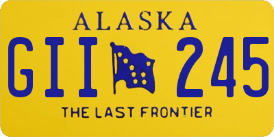 AK license plate GII245