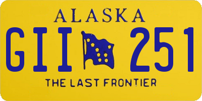 AK license plate GII251
