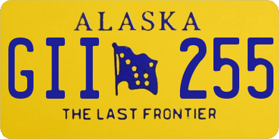 AK license plate GII255