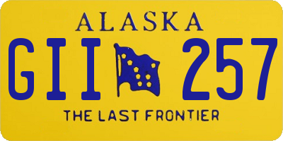 AK license plate GII257