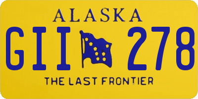 AK license plate GII278