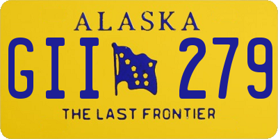 AK license plate GII279