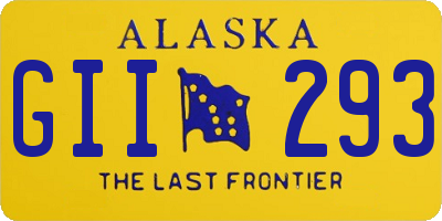 AK license plate GII293