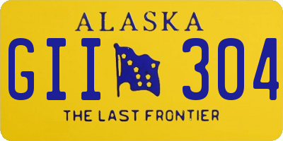AK license plate GII304