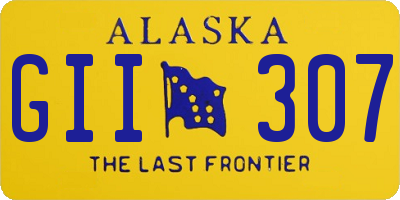AK license plate GII307