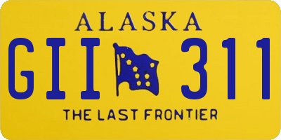 AK license plate GII311