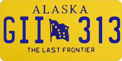 AK license plate GII313