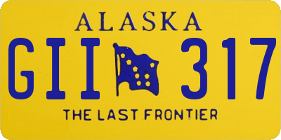 AK license plate GII317