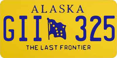 AK license plate GII325