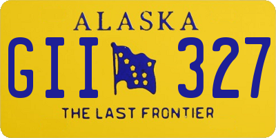 AK license plate GII327