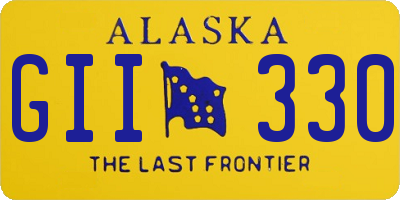 AK license plate GII330