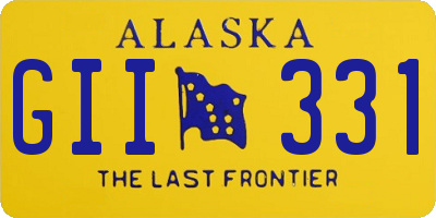 AK license plate GII331
