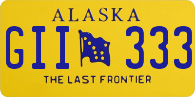 AK license plate GII333